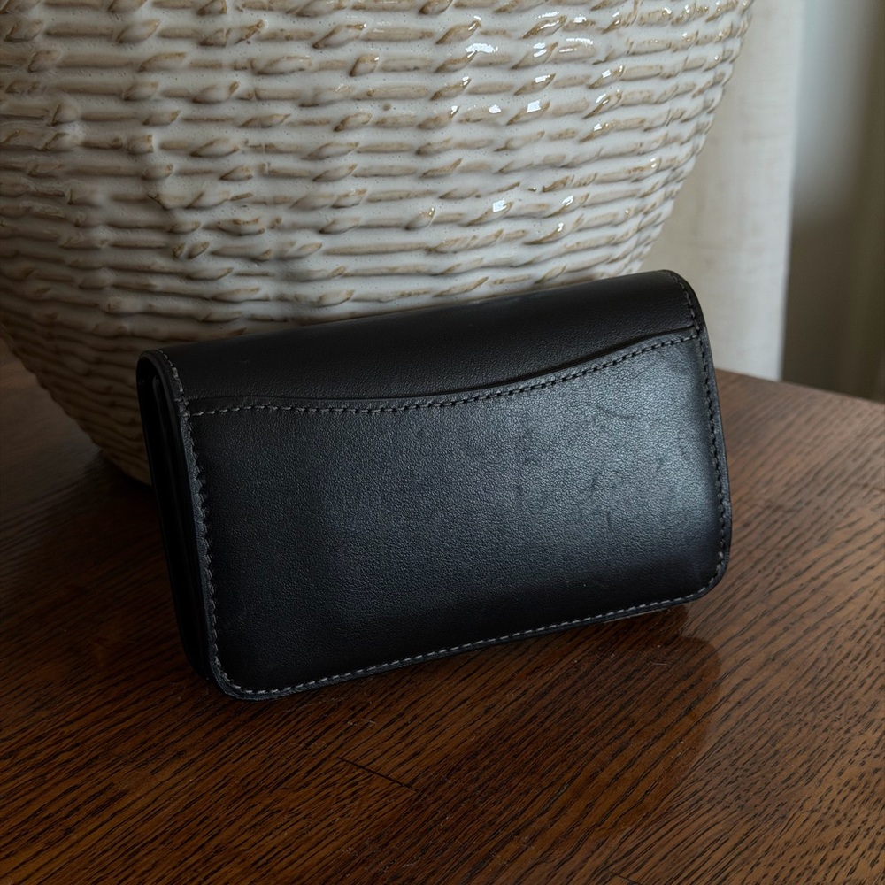 Coach Essential Slim Card Case Black/Brass - Picture 3 of 10